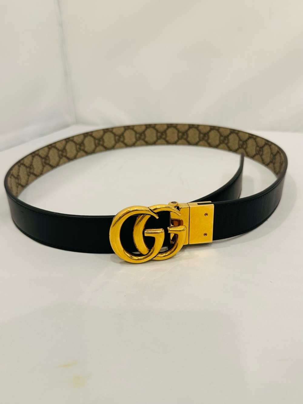Gucci GG Monogram and Black Reversible Belt - Picture 3 of 4